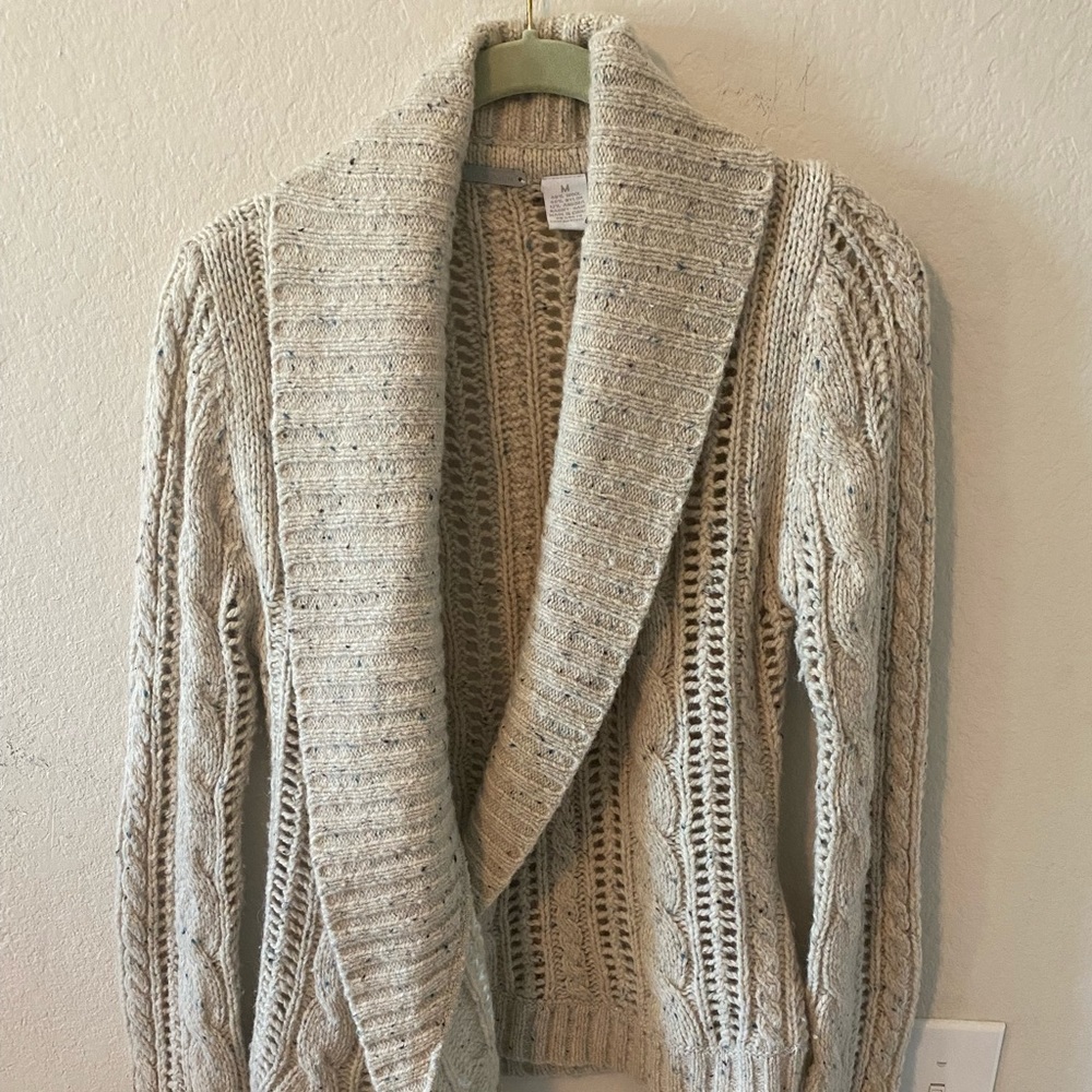 Pandemonium Womens Wrap Sweater Light Tan size M